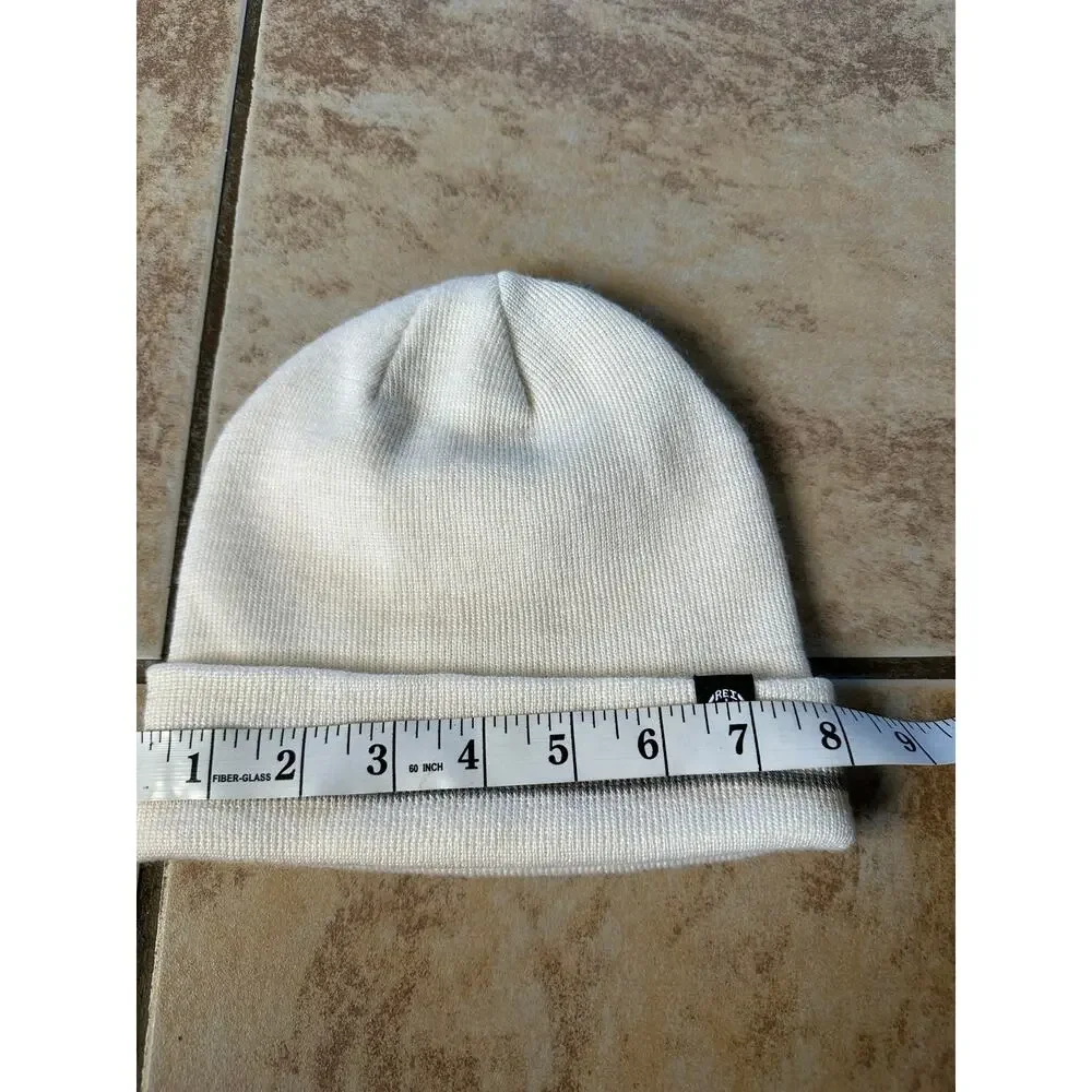Rei Co-Op Cream Gray Stripe Beanie Unisex One‎ Size Hat Cap